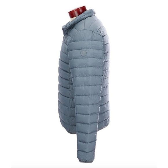 NWT Save the Duck Lewis Long-Sleeve Matte-Finish Puffer Jacket - Ash Blue - Picture 4 of 7